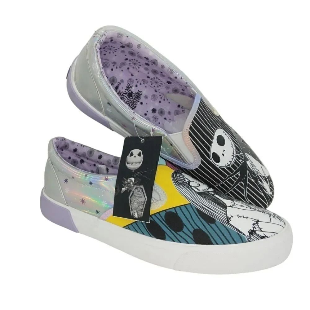 Nightmare Before Christmas Womens NEW w/Tags Black & Silver Sneakers - sz. 8